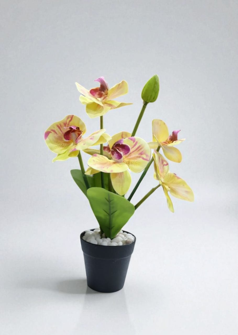 Artificial Orchid Flower Arrangement with pot 35cm