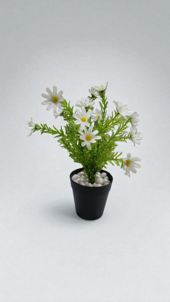 Artificial Daisy Flower Arrangement with Pot 30cm