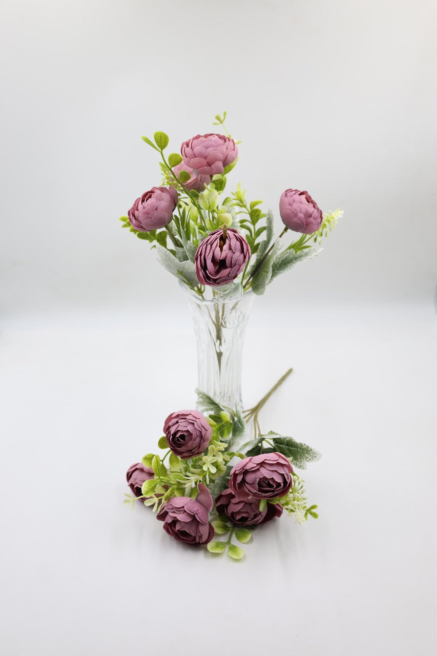 Artificial Peony Small Flower Bunches 30cm