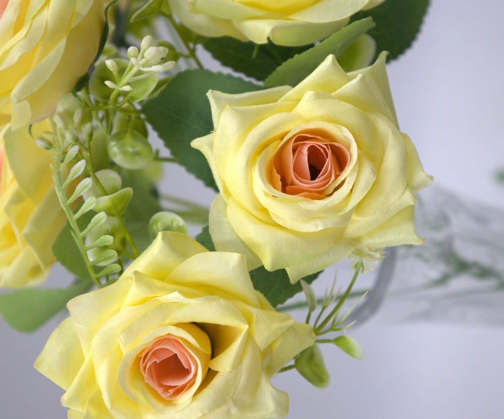 Artificial Camellia flower bunches 30cm