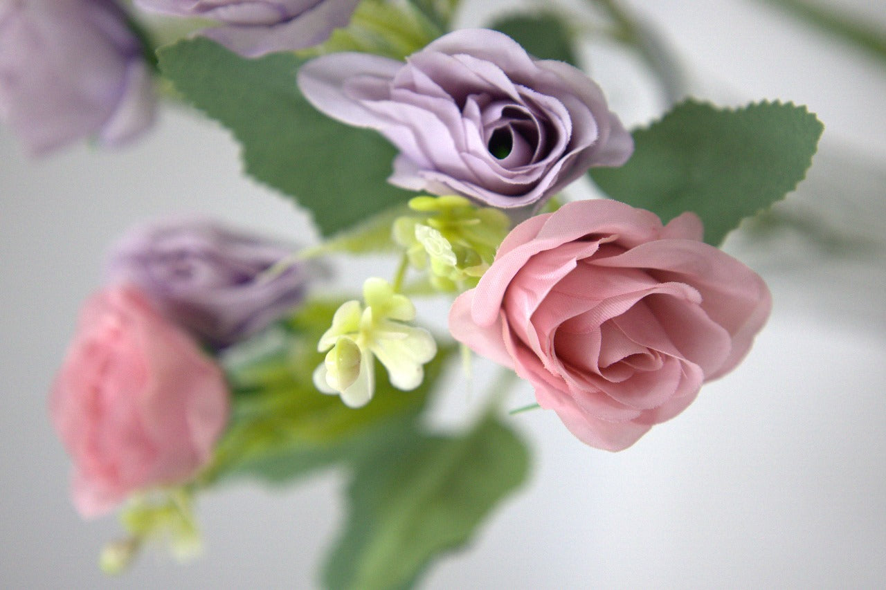 Artificial Queen Rose Flower Bunches 30cm