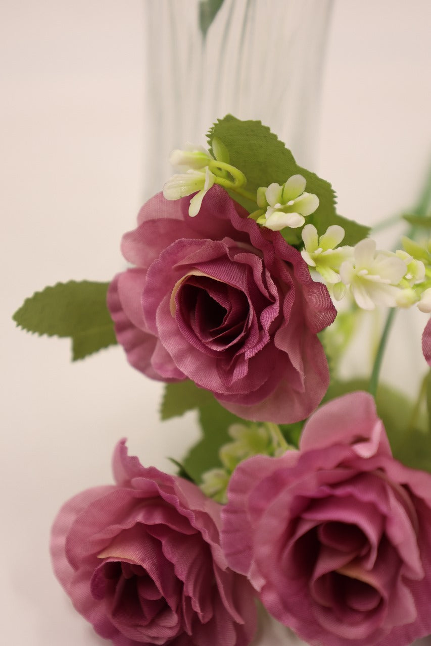 Artificial Camellia flower bunches 30cm