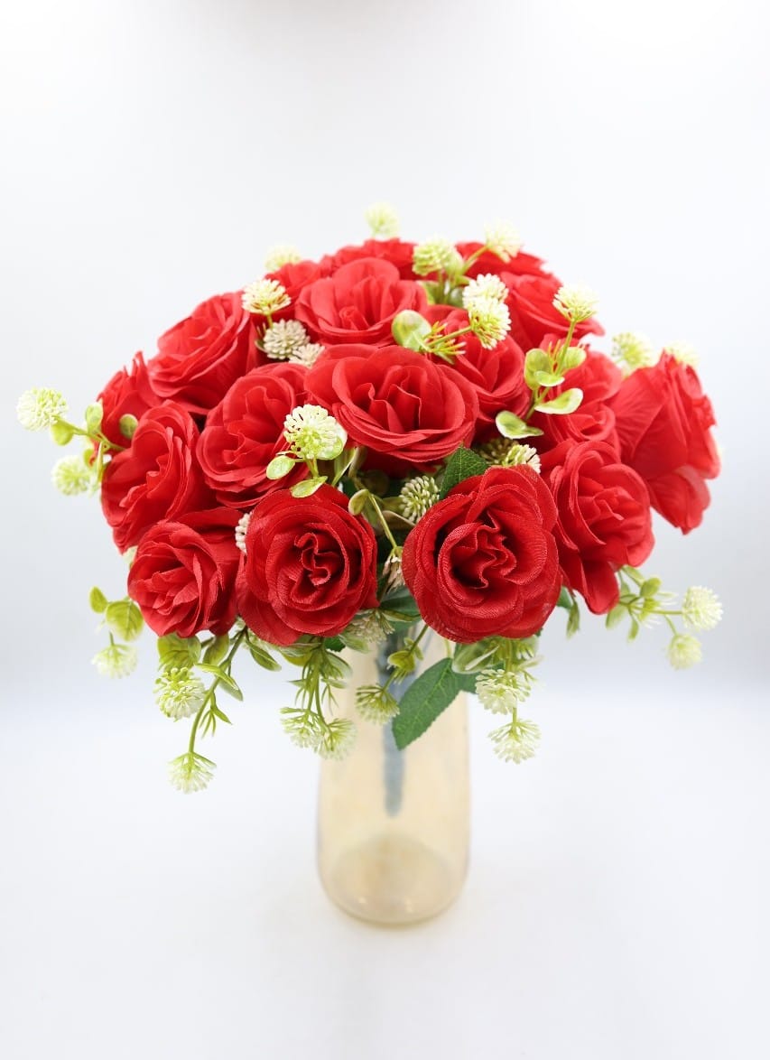 Artificial Rose Flower with Fillers Bunch 35cm