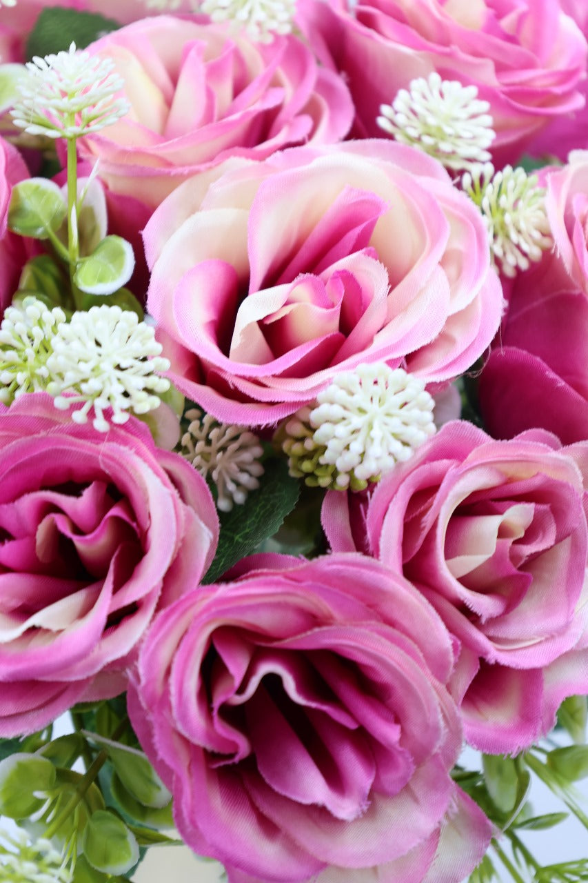 Artificial Rose Flower with Fillers Bunch 35cm