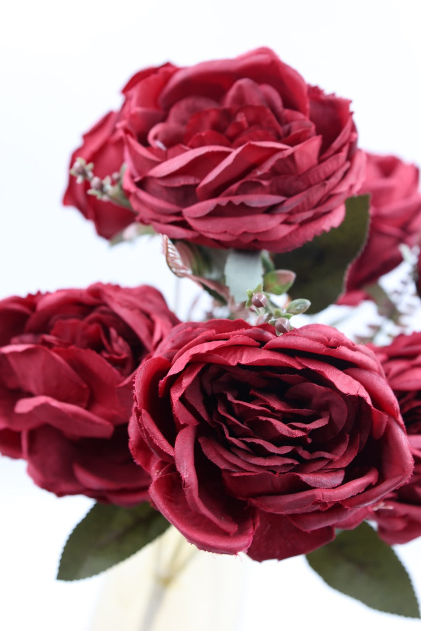 Artificial Peony Roses Bunch 38cm