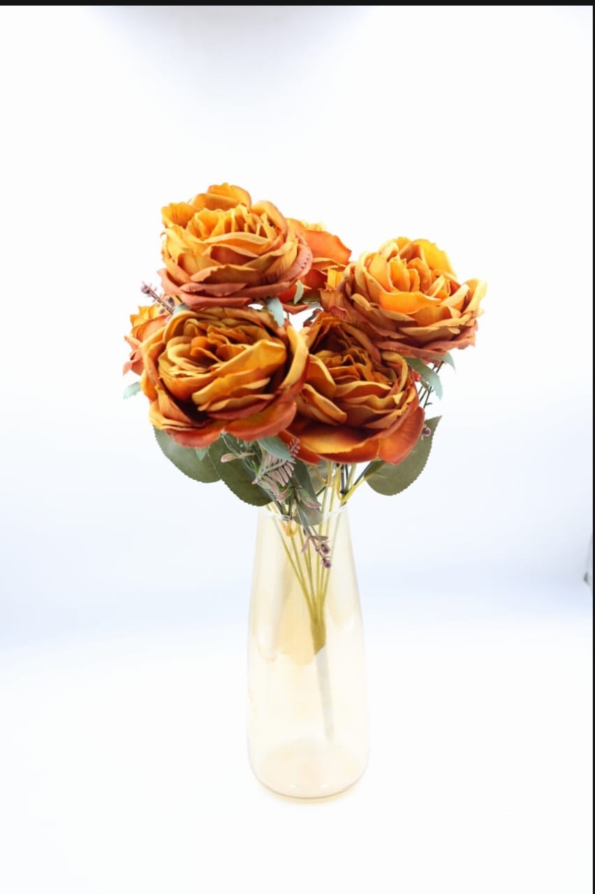 Artificial Peony Roses Bunch 38cm