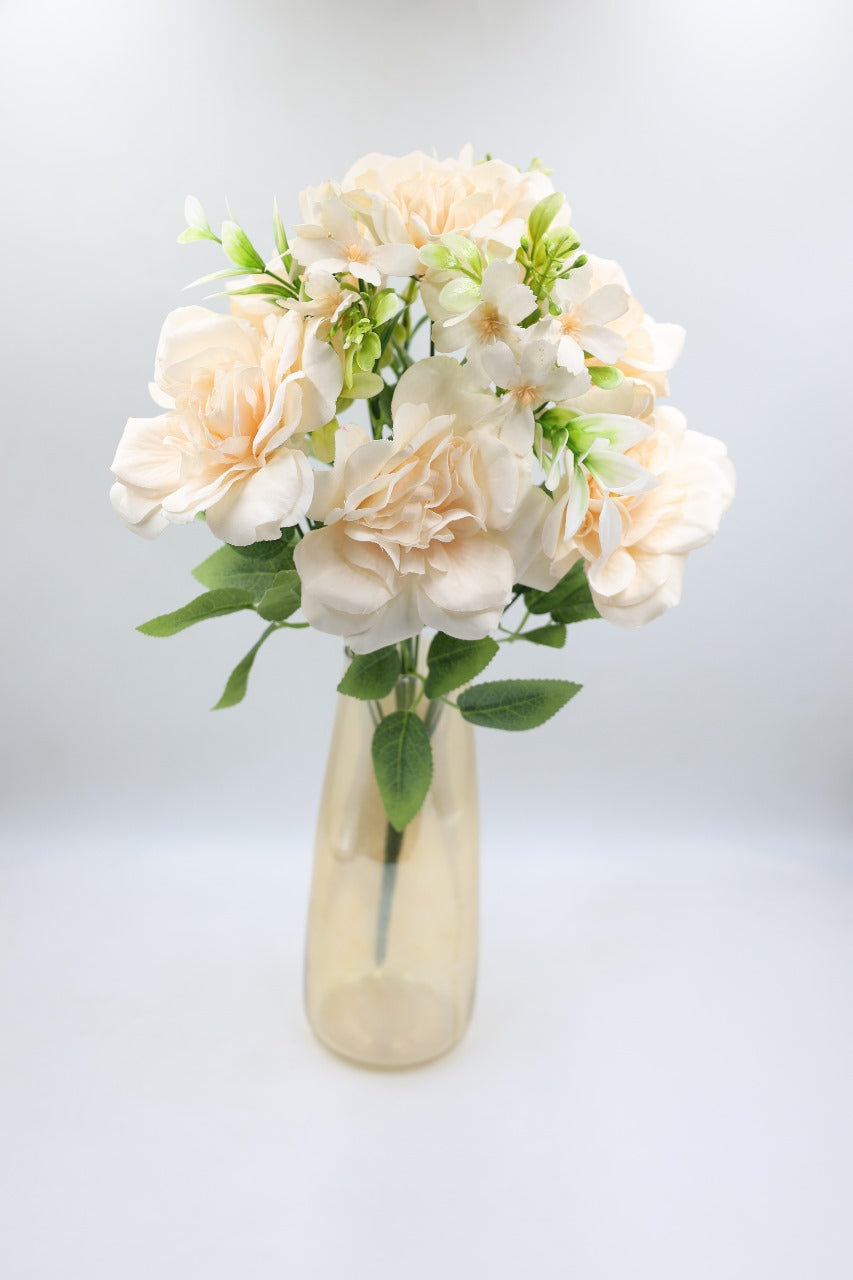 Artificial Classic Rose Flowers Bunch 43cm