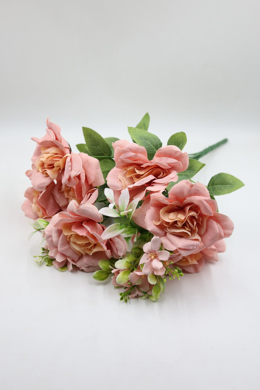 Artificial Classic Rose Flowers Bunch 43cm