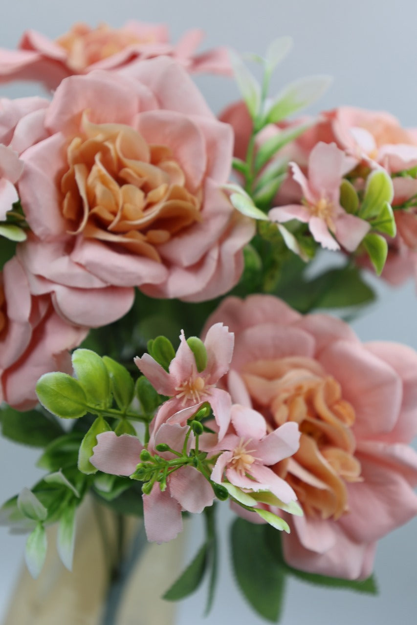 Artificial Classic Rose Flowers Bunch 43cm