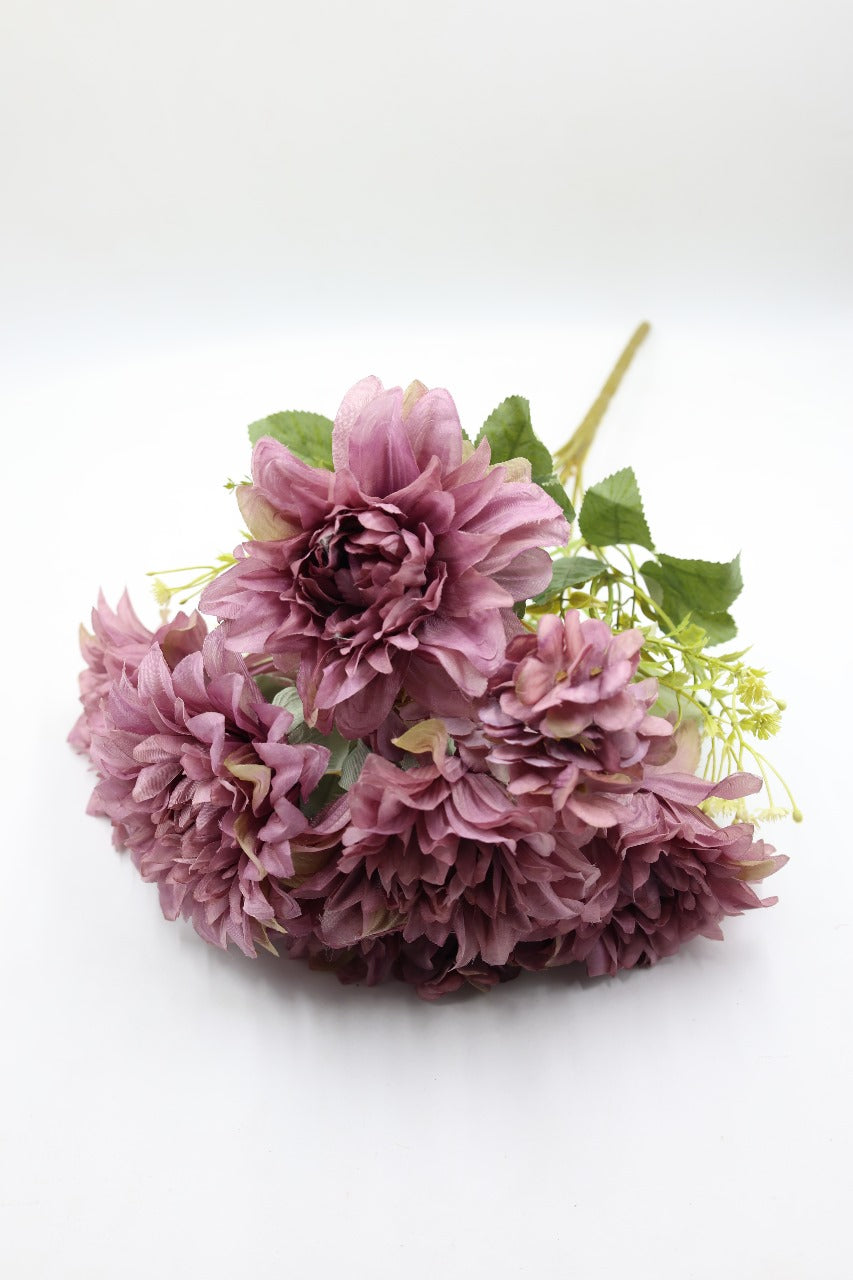 Artificial Big Dahlia Flower Bunch 45cm