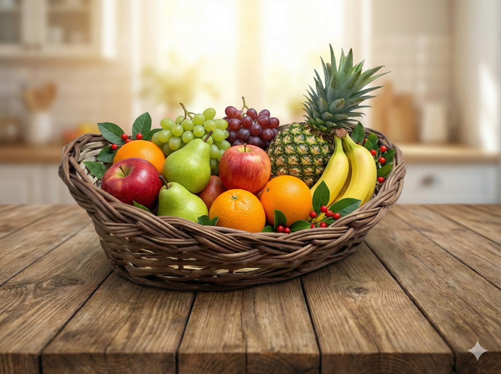 Handcrafted Natural Wicker Basket