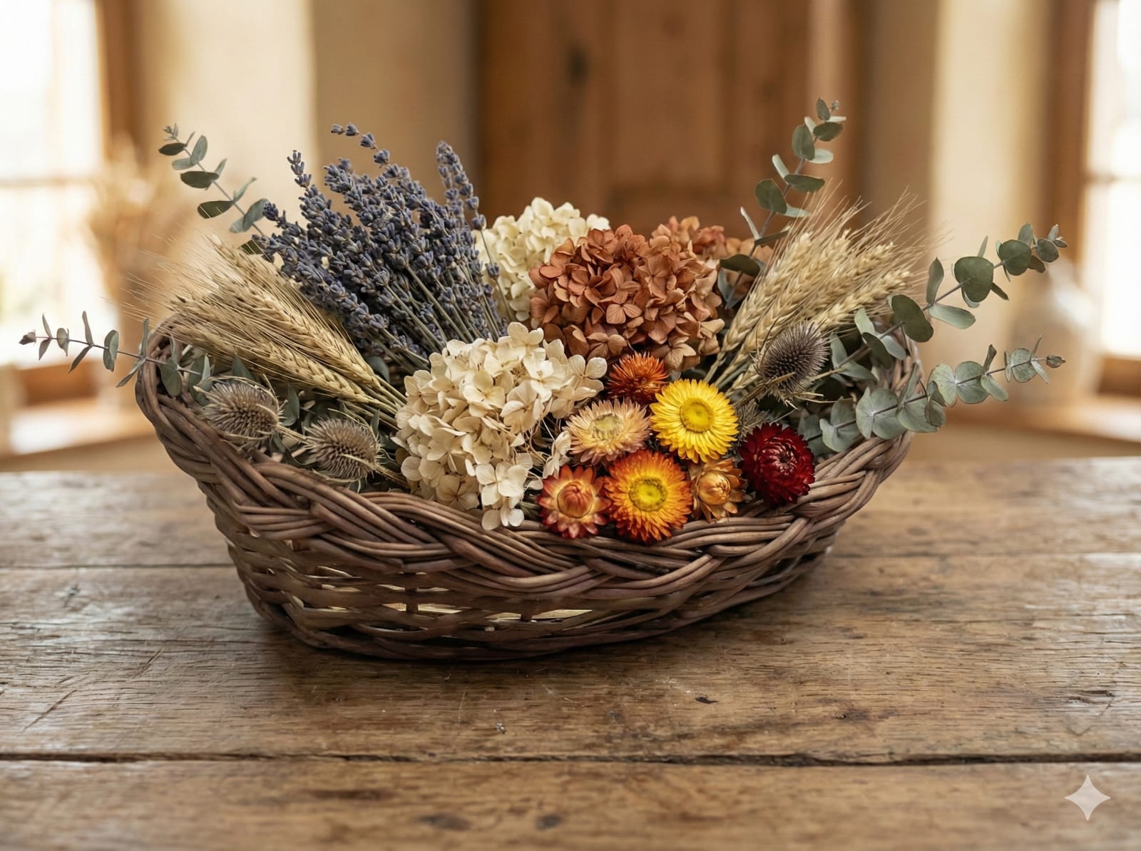 Handcrafted Natural Wicker Basket