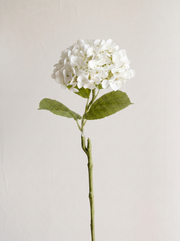 Artificial White PU Hydrangea Flower Stem