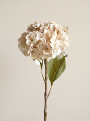 Artificial Cream PU Hydrangea Flower Stem
