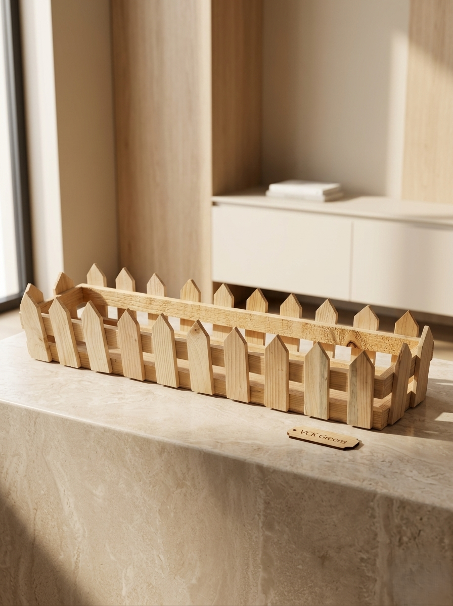 Wooden Fence Planter 24 Inch