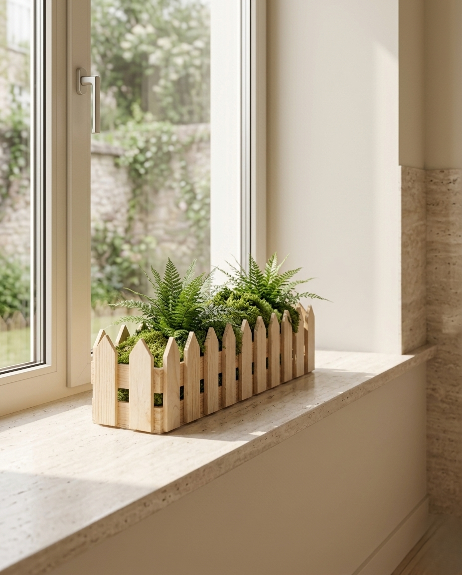 Wooden Fence Planter 18 Inch