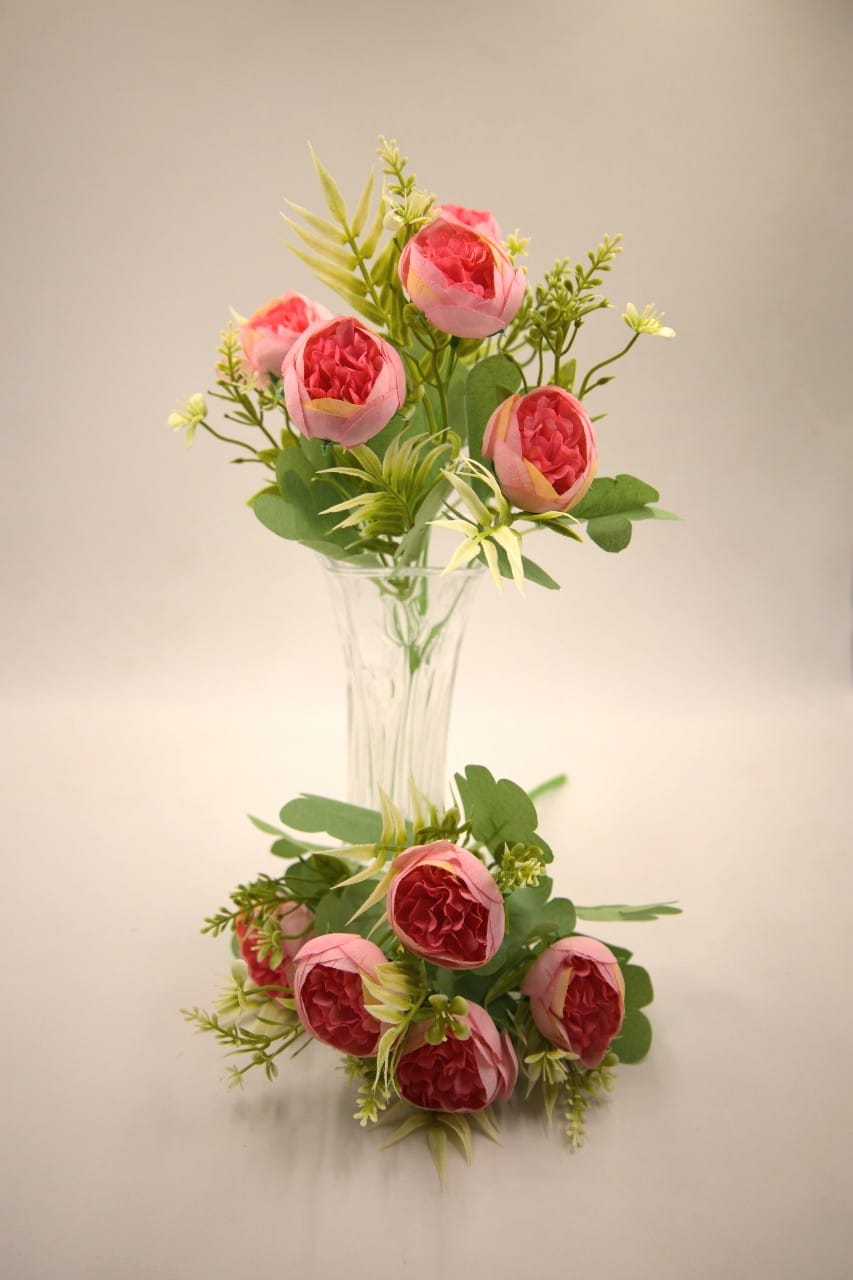 Artificial Small Peony Flower Bunches 30cm