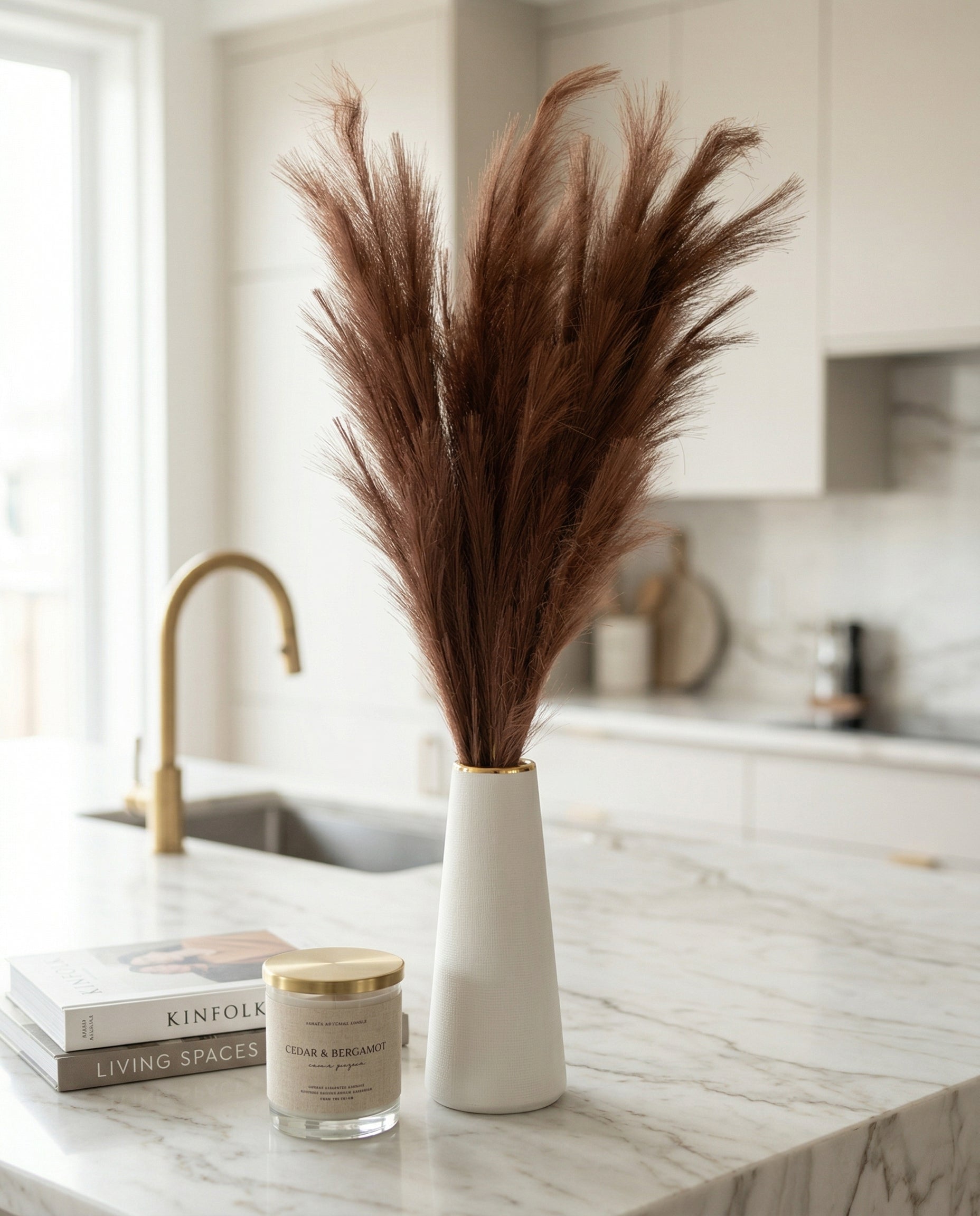Artificial Pampas Grass stick 117cm