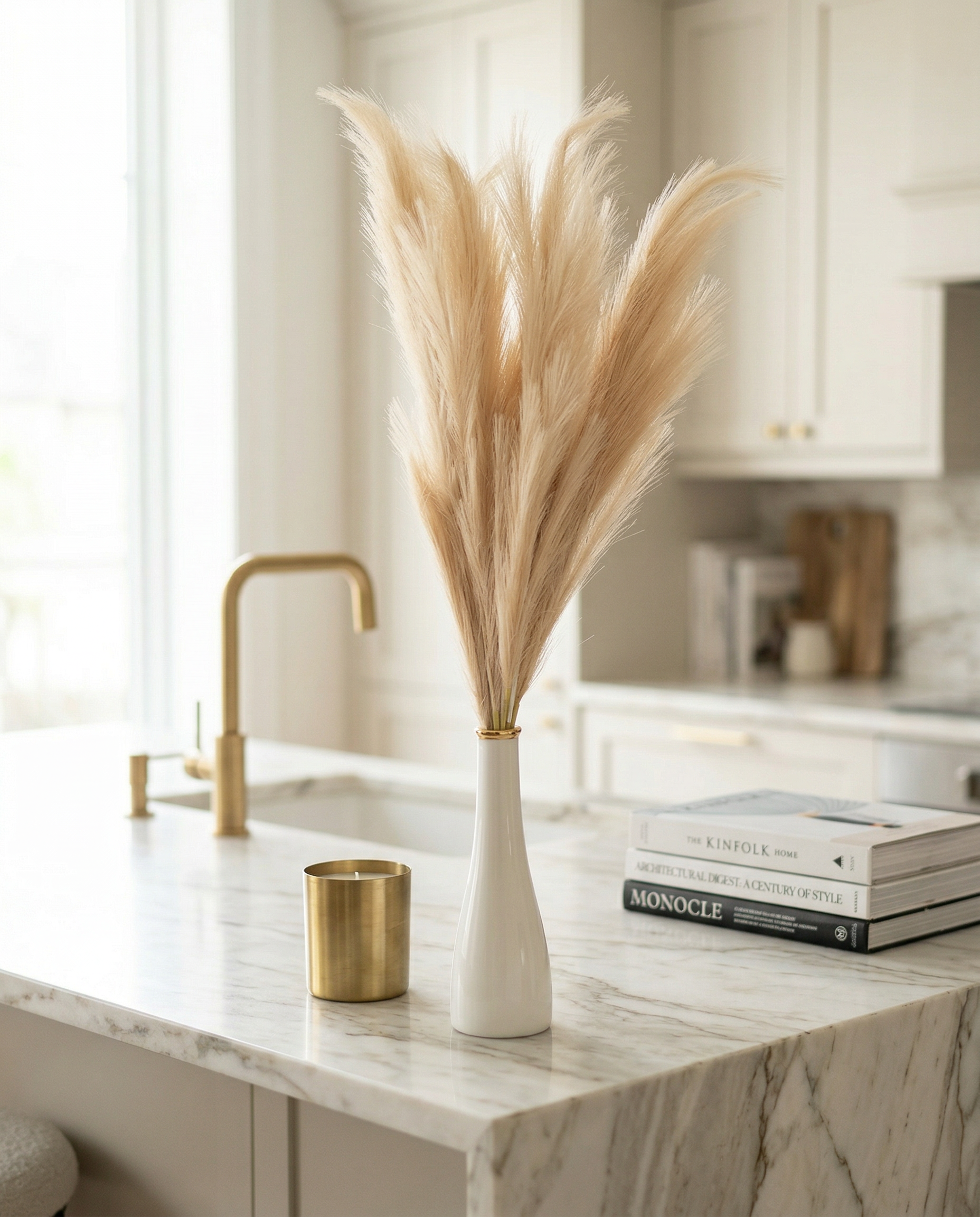 Artificial Pampas Grass stick 117cm