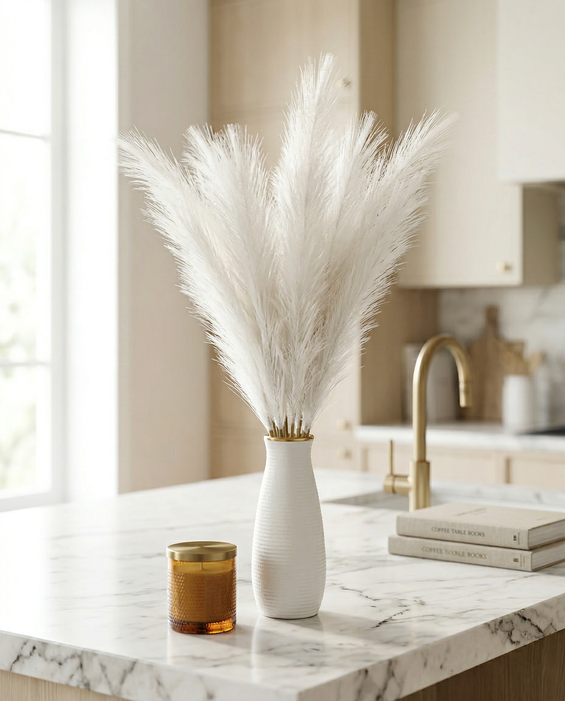 Artificial Pampas Grass stick 117cm
