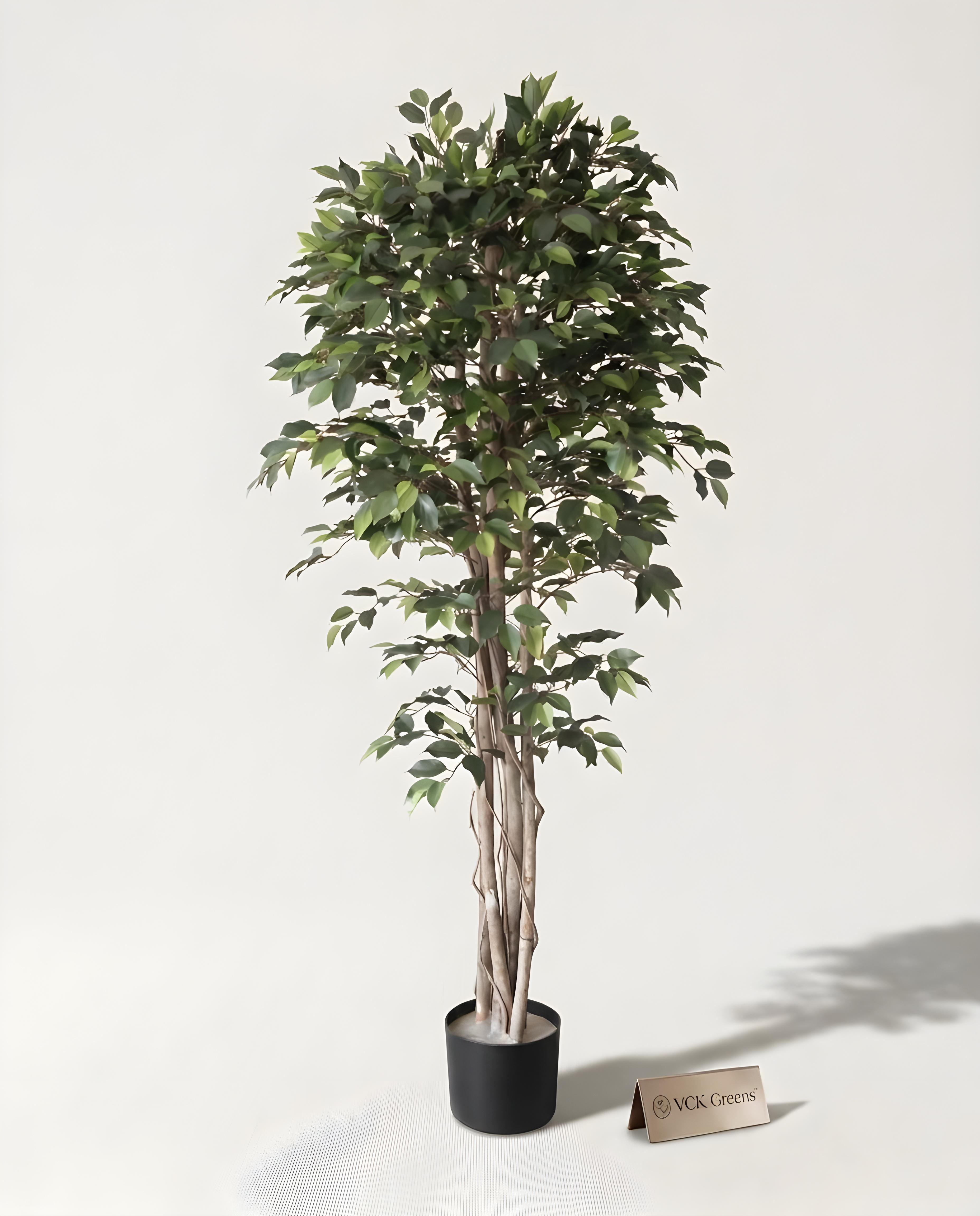 Artificial Ficus Wood Trunk Tree 7ft