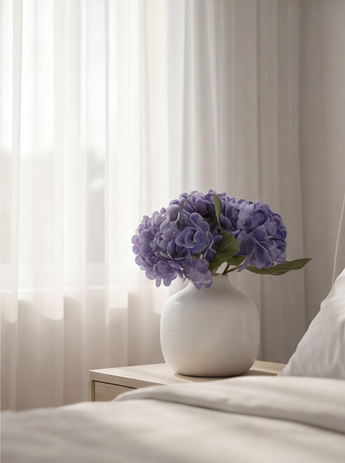 Artificial Hydrangea Flower Stems (Set of 2)