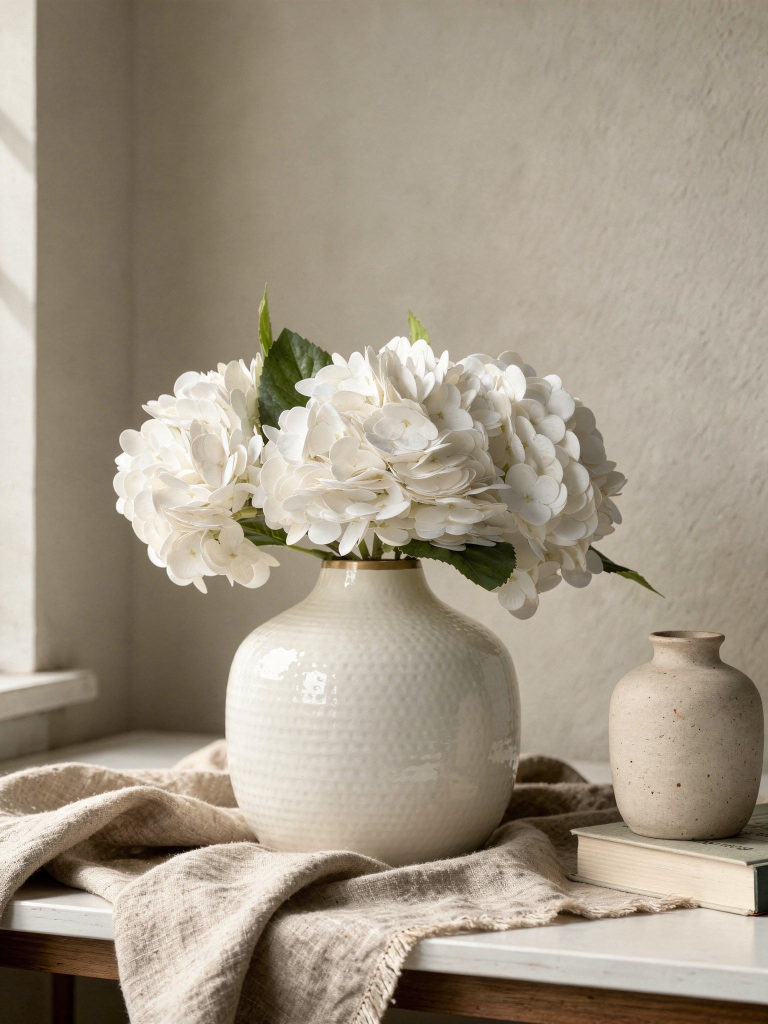 Artificial Hydrangea Flower Stems (Set of 2)