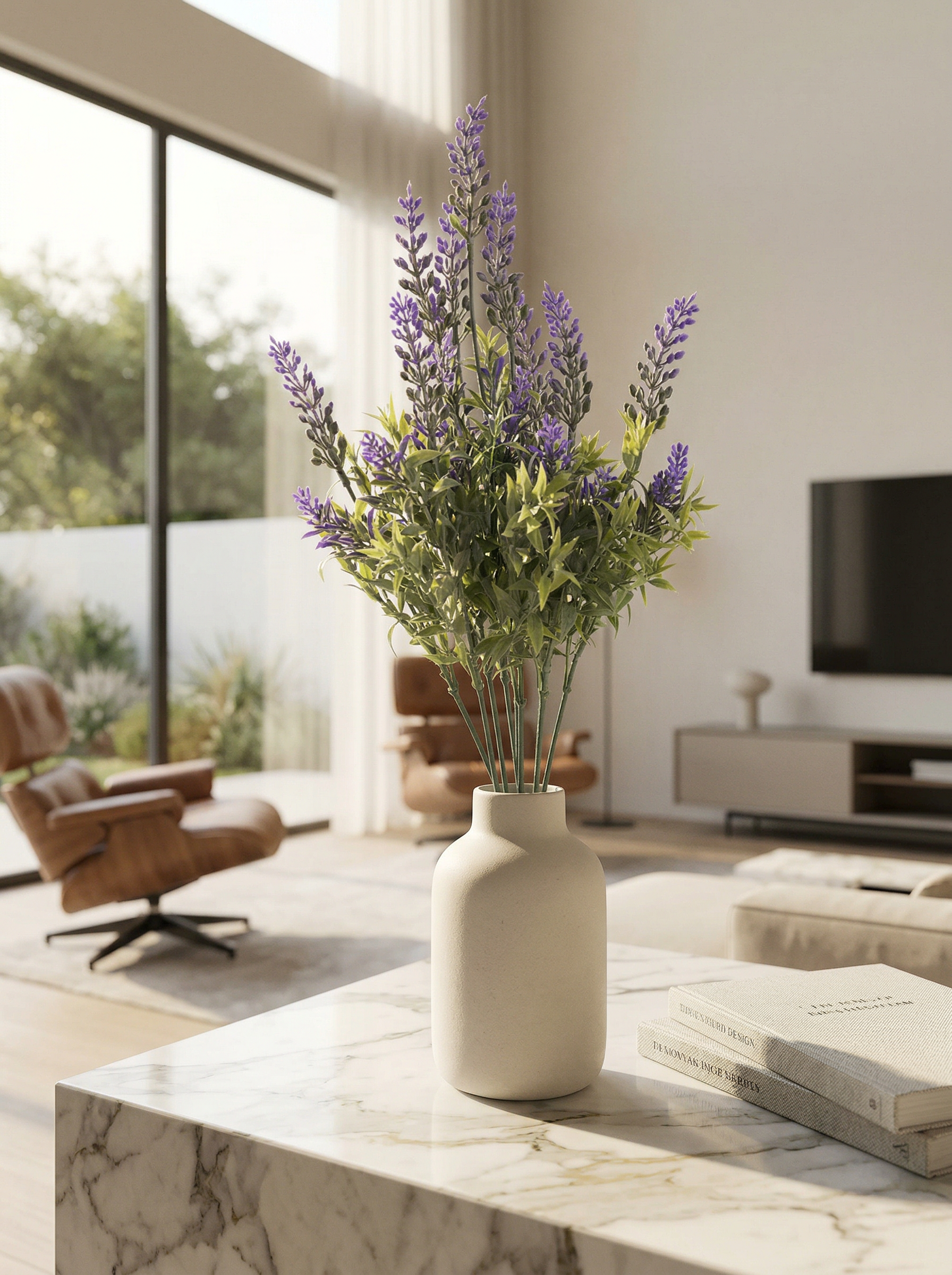 Artificial Lavender Flower Bunch (Set of 2)