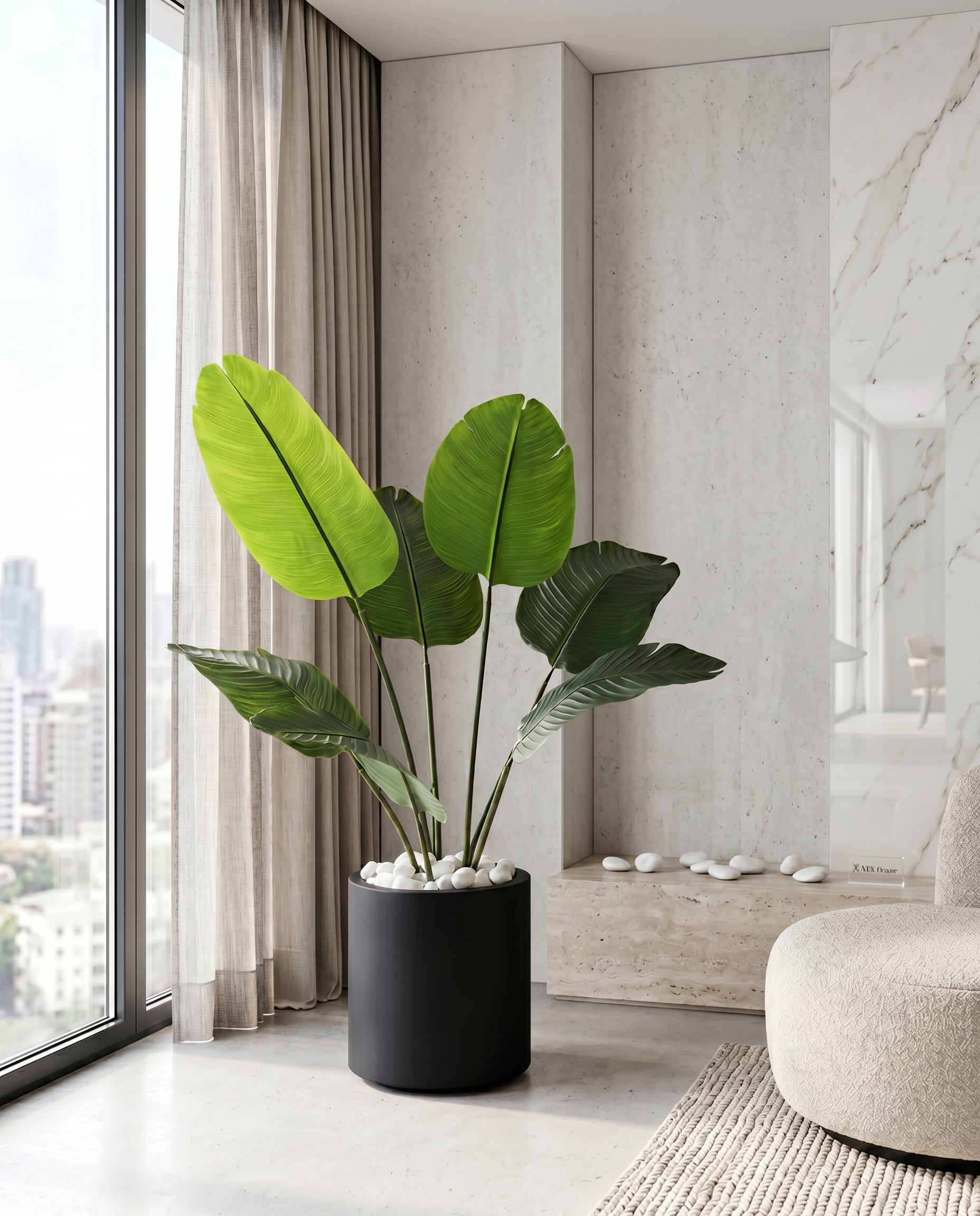 Artificial Traveller's Banana Leaf Plant 3.7ft