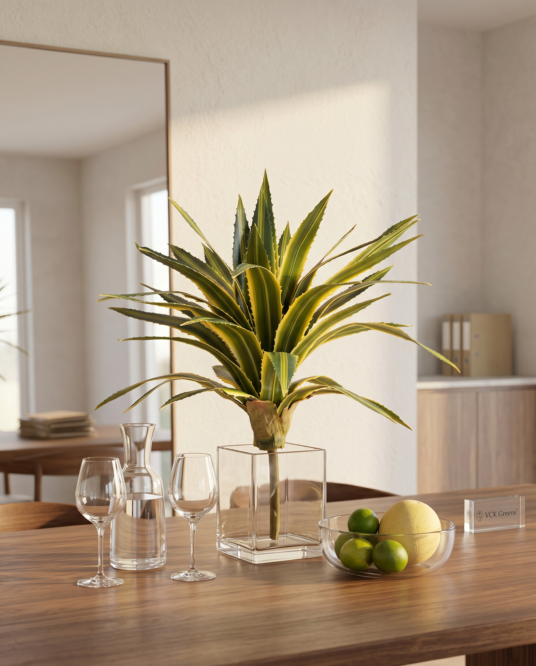 Real Touch Agave Lophantha Plant 1.3ft