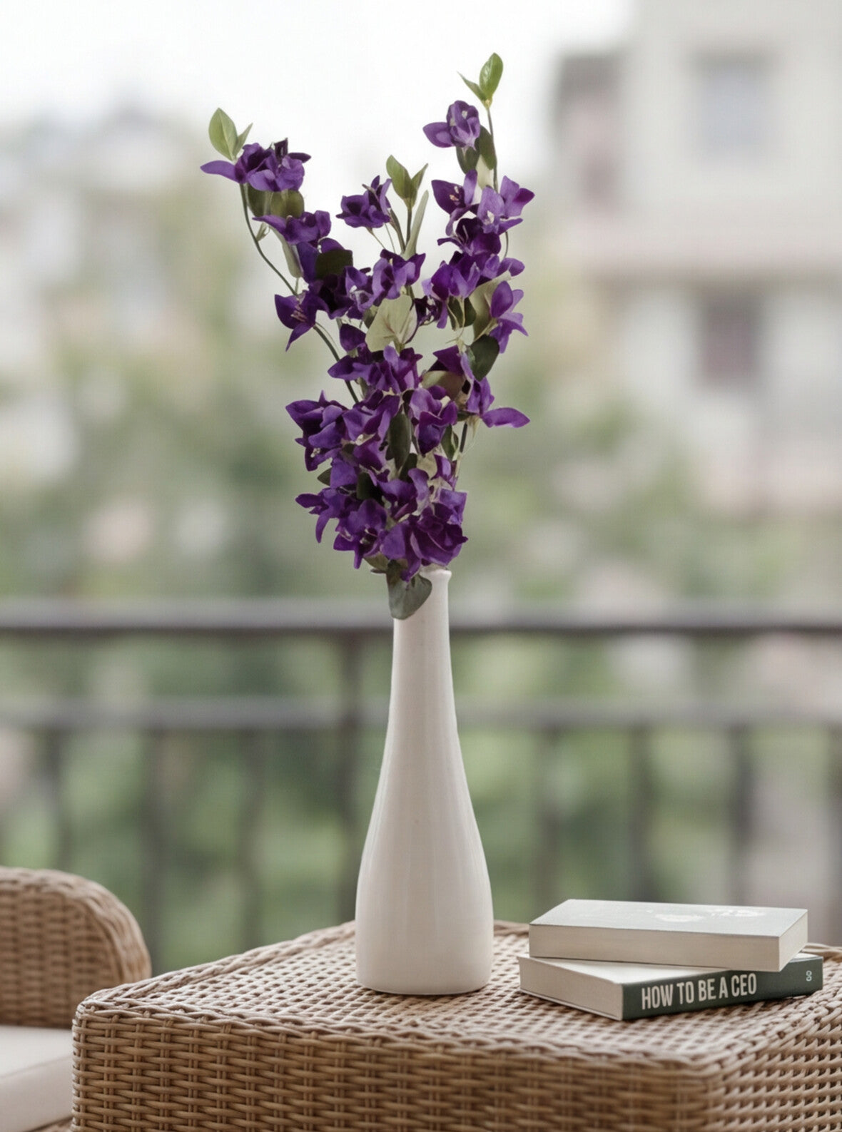 Artificial Bougainvillea Flower Stick 76cm (Set of 3)