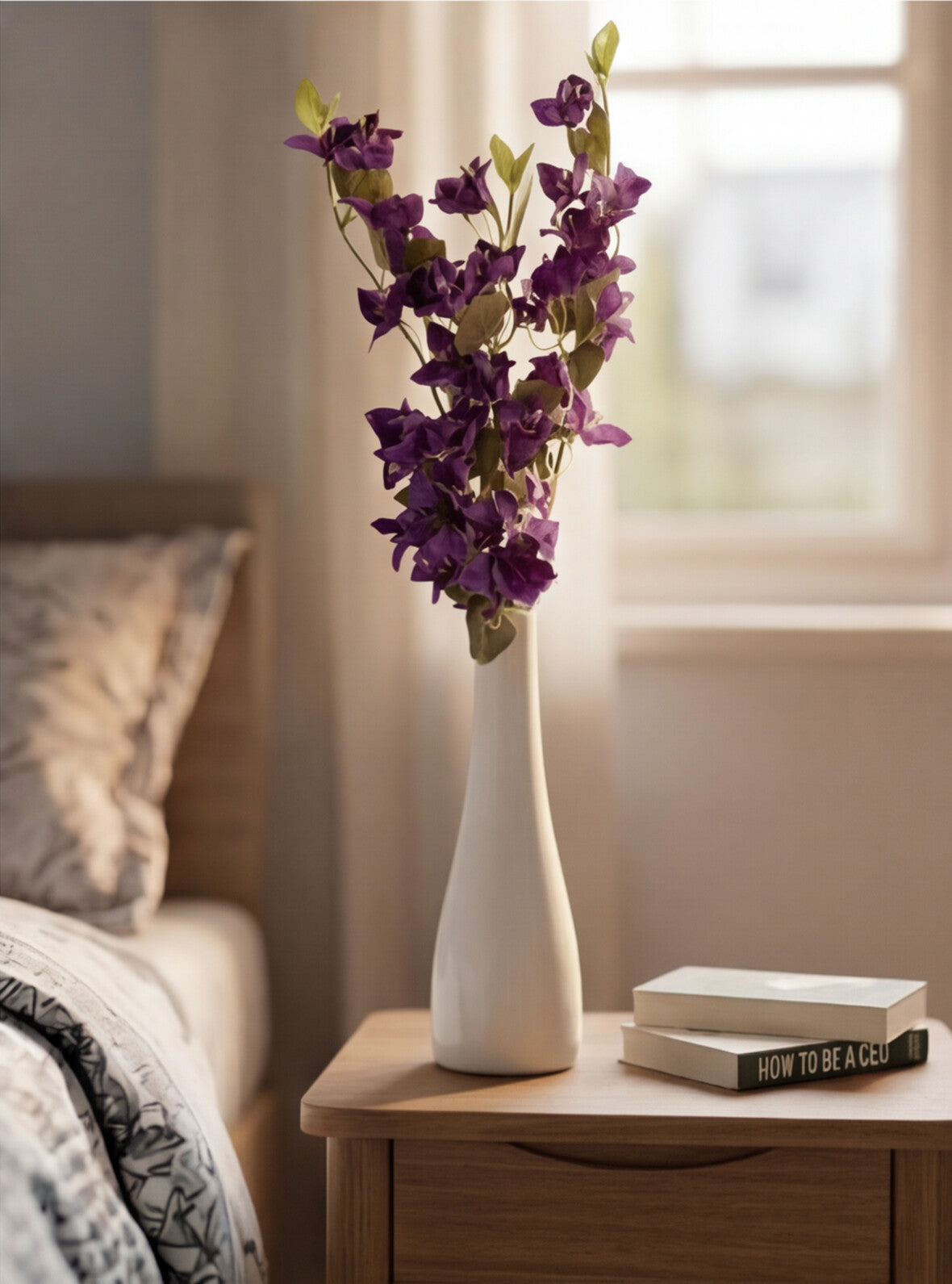 Artificial Bougainvillea Flower Stick 76cm (Set of 3)