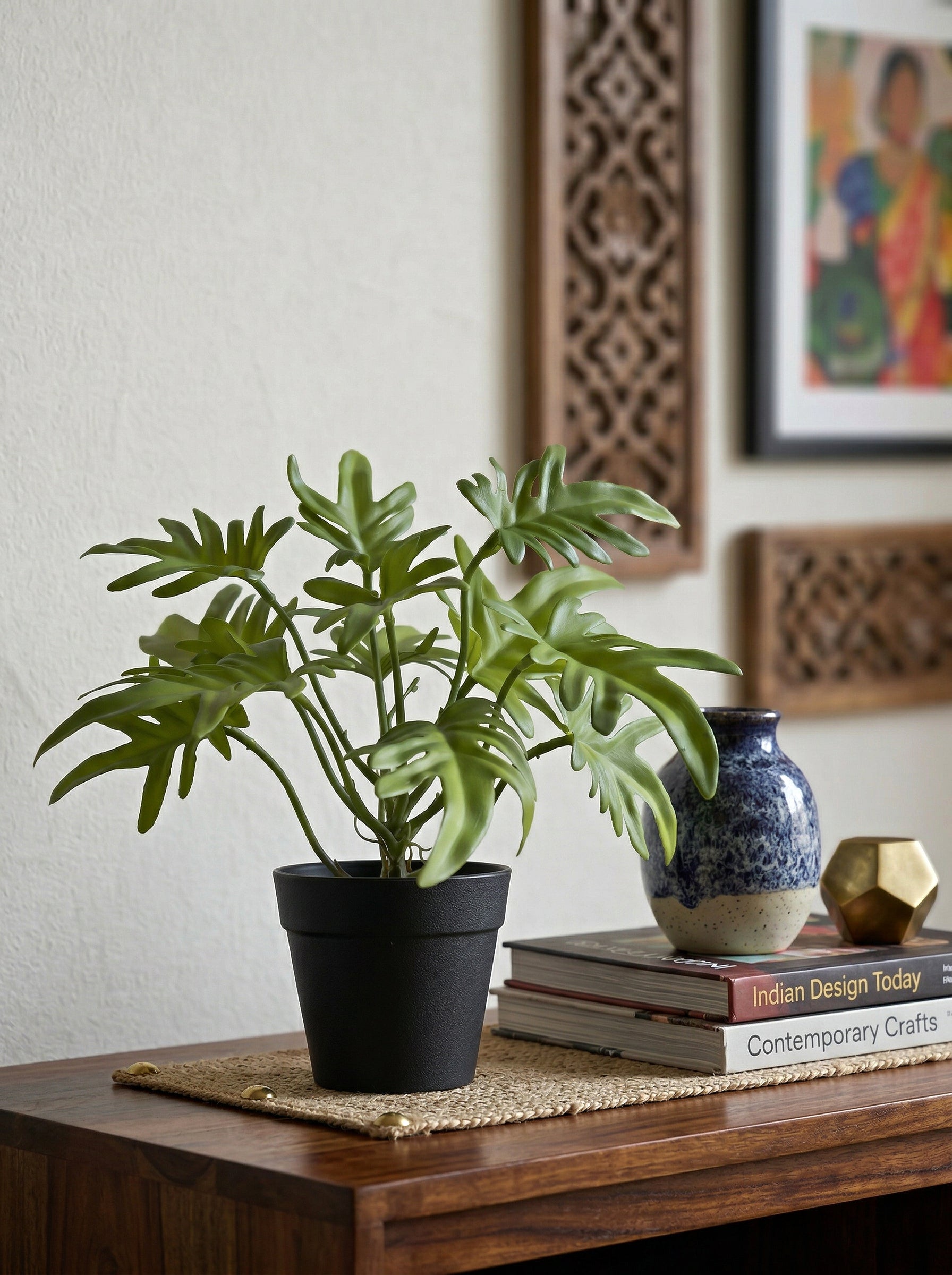 Artificial Philodendron Leaf Table Top