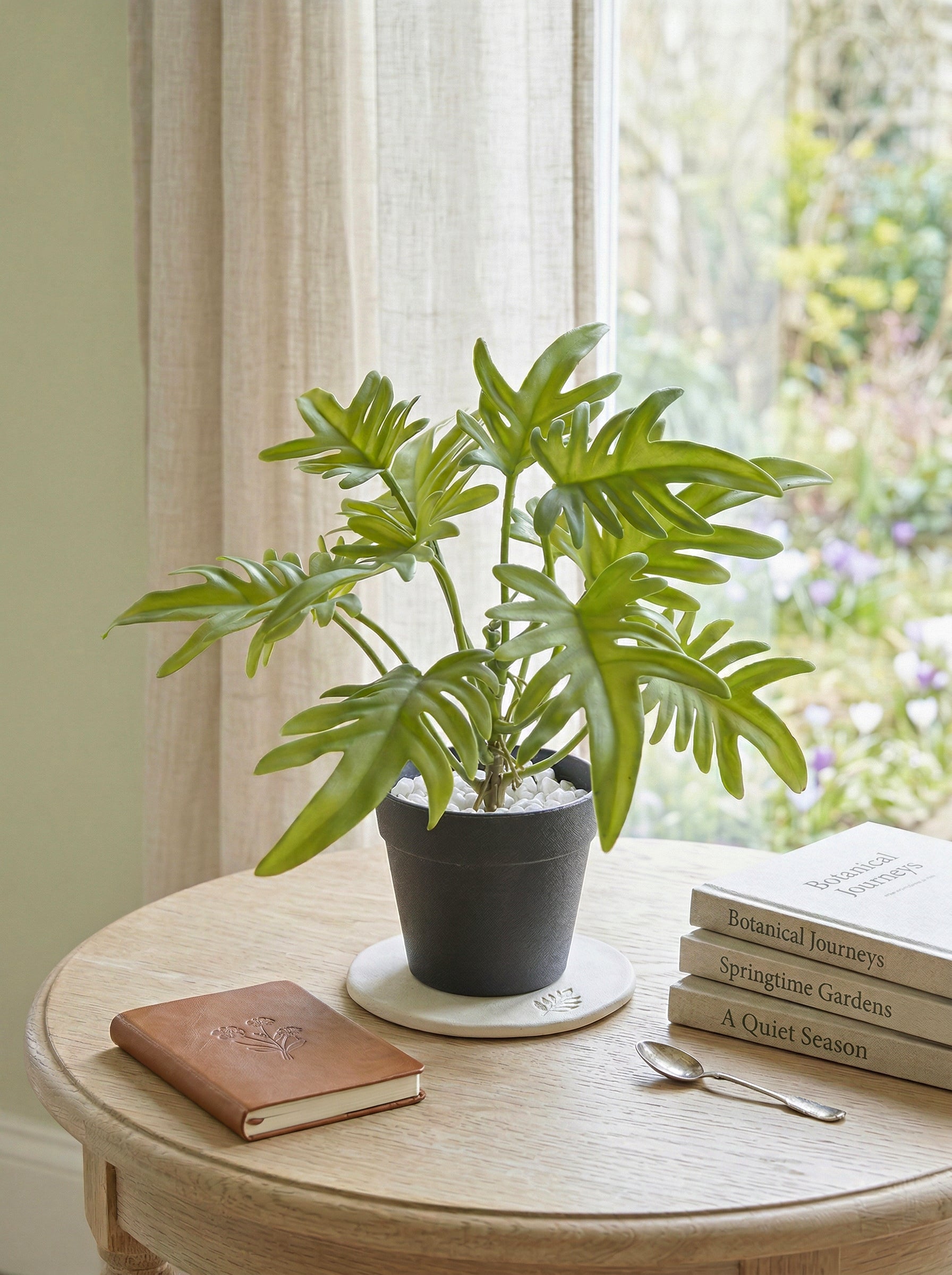 Artificial Philodendron Leaf Table Top