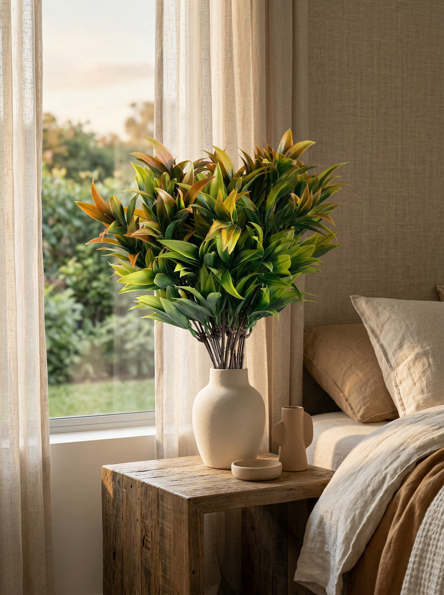 Artificial Yucca Leaf Bunches (Set of 2)