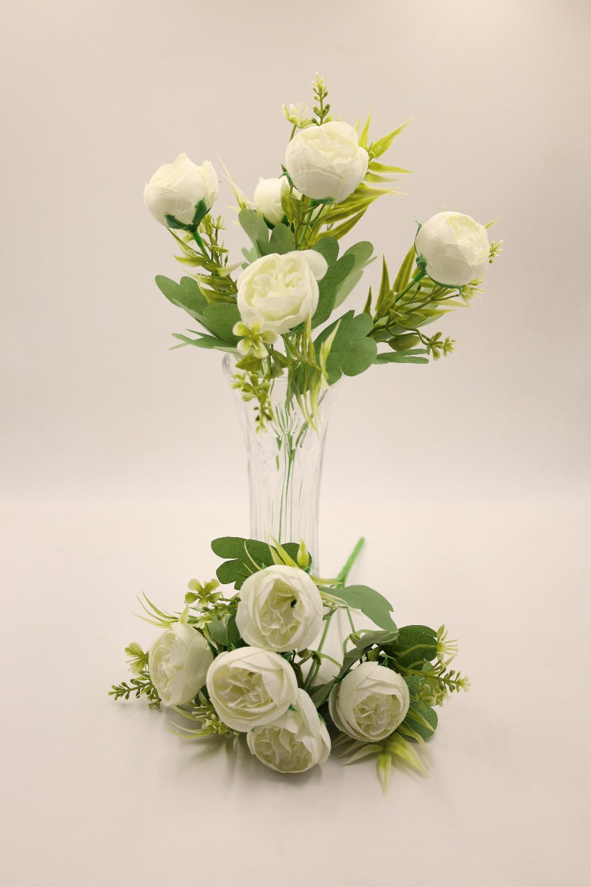 Artificial Small Peony Flower Bunches 30cm