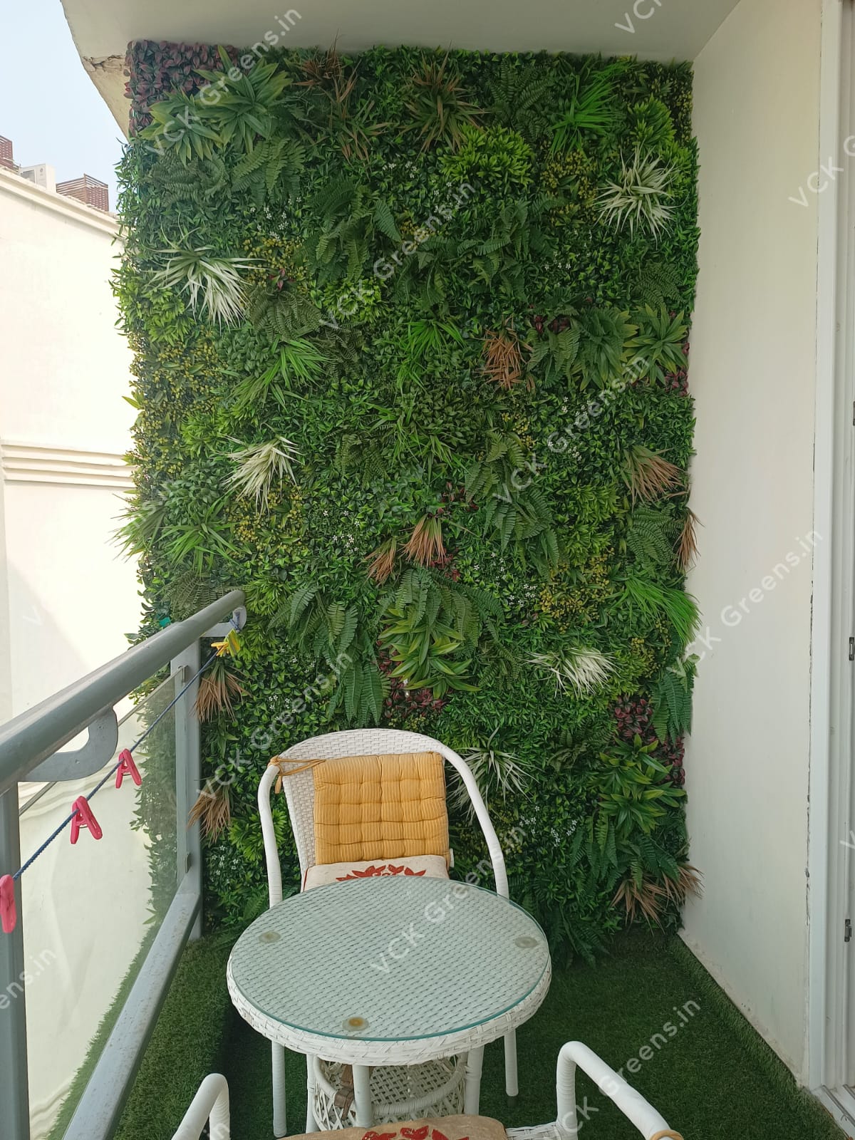 Artificial Amazon Shrubs Green Wall Mat (1mtr X 1mtr, 10.76sqft)