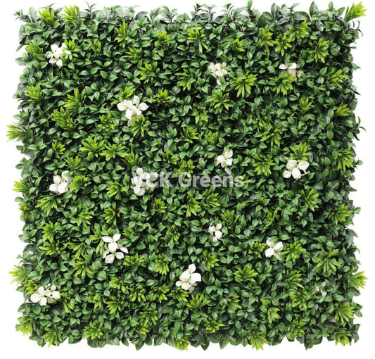 Artificial Blooming Plant Vertical Wall Panel  (1mtrX1mtr,10.76sqft)