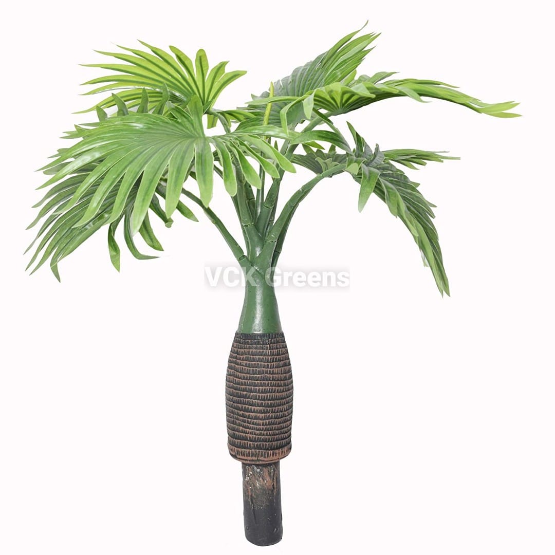 Artificial Bottle Palm Plants Without Pot (1.3 Feet)