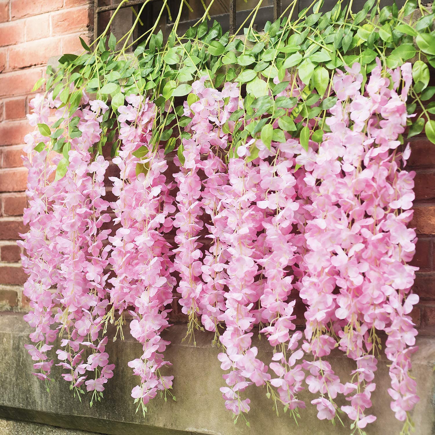 Artificial Dense Wisteria Hanging Flowers
