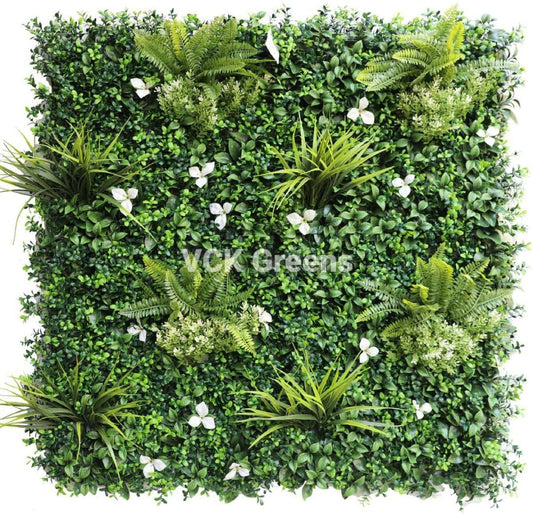 Artificial Flourishing Foliage Vertical Wall Panel (1mtrX1mtr, 10.76sqft)