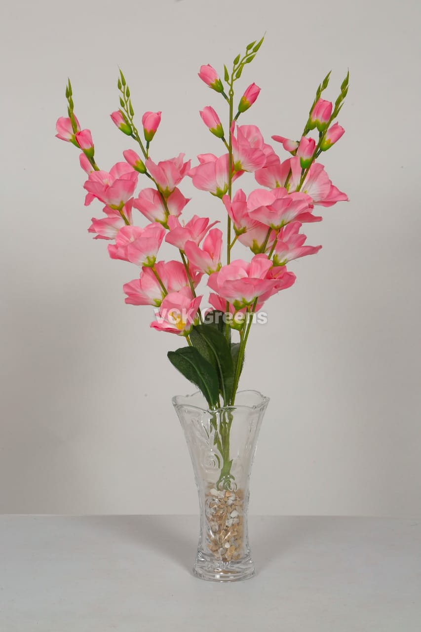 Artificial Gladiolus Flower Bunch X 5 Head (Set of 1pc, 50cm)