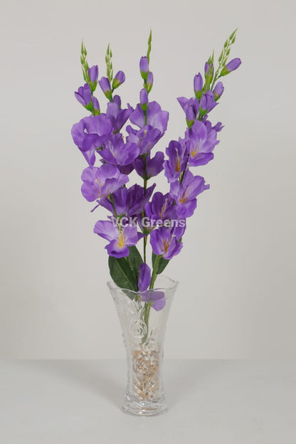 Artificial Gladiolus Flower Bunch X 5 Head (Set of 1pc, 50cm)