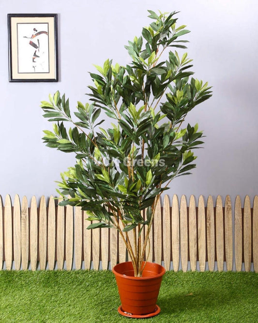 Artificial Green Ficus Leaves Plant without pot (5 Feet)