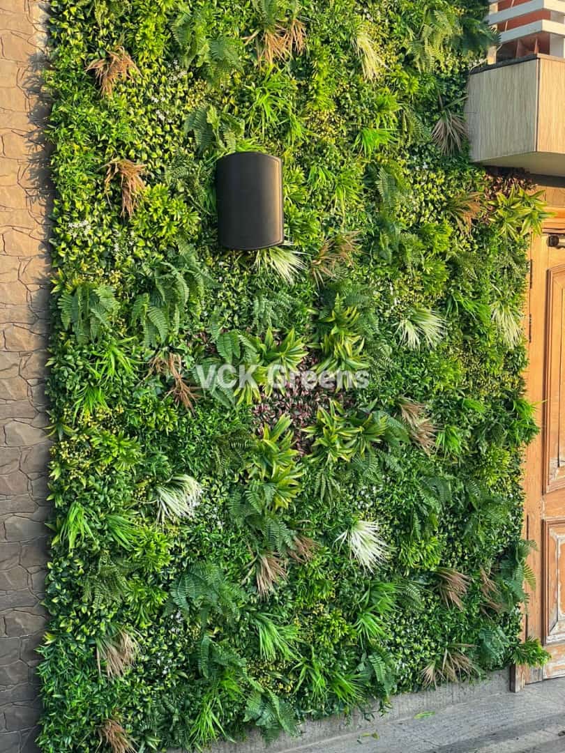 Artificial Amazon Shrubs Green Wall Mat (1mtr X 1mtr, 10.76sqft)