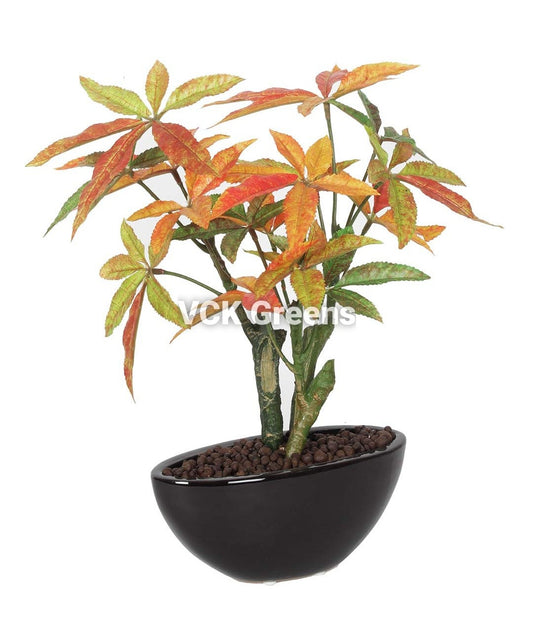 Artificial Orange Japanese maple Leaves Bonsai 1 Feet