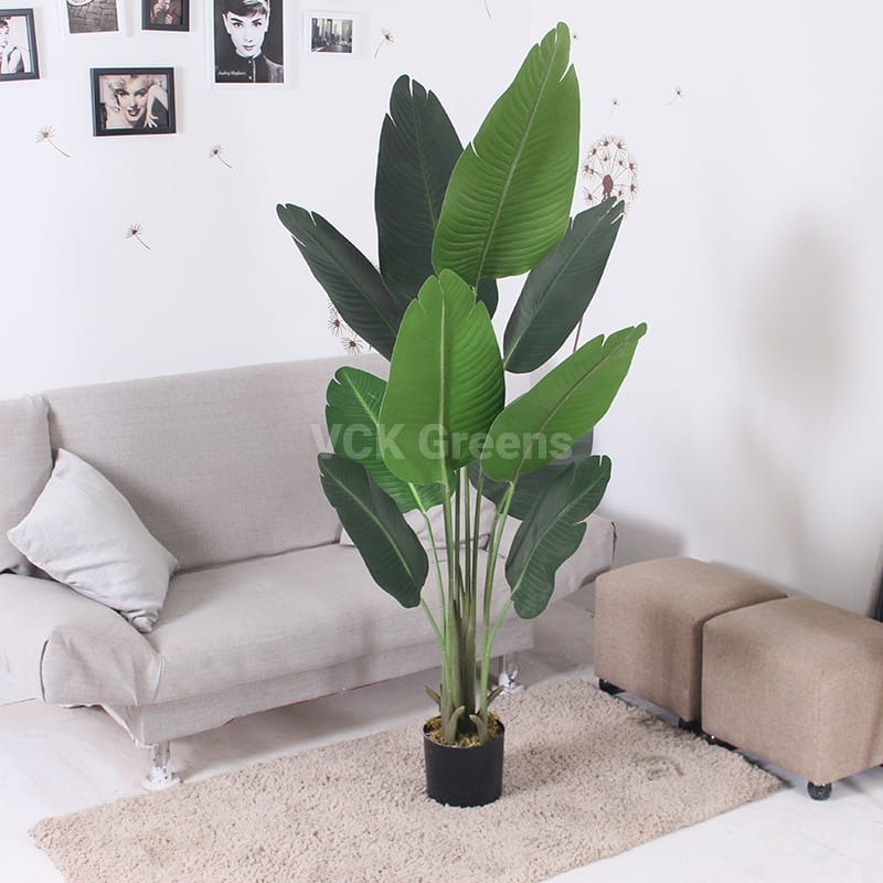 Artificial Traveller's Banana Tree Plant With Pot 5.3 Feet