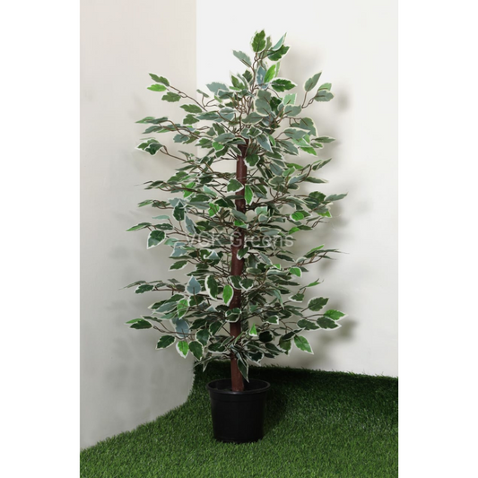 Artificial Variegated Ficus Tree With Pot 3ft