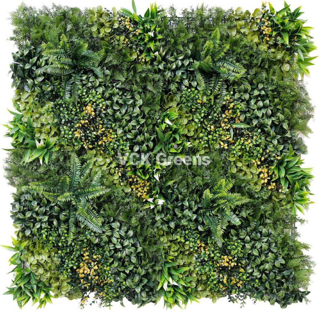 Artificial Yellow Jungle Vertical Wall Panel (1mtrX1mtr, 10.76sqft)