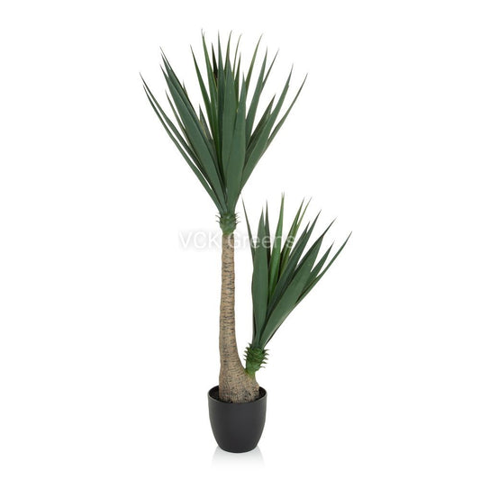 Artificial Yucca X 2 Plant With Black Pot 4.3ft